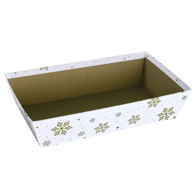 Corbeille carton rectangulaire "Flocons"