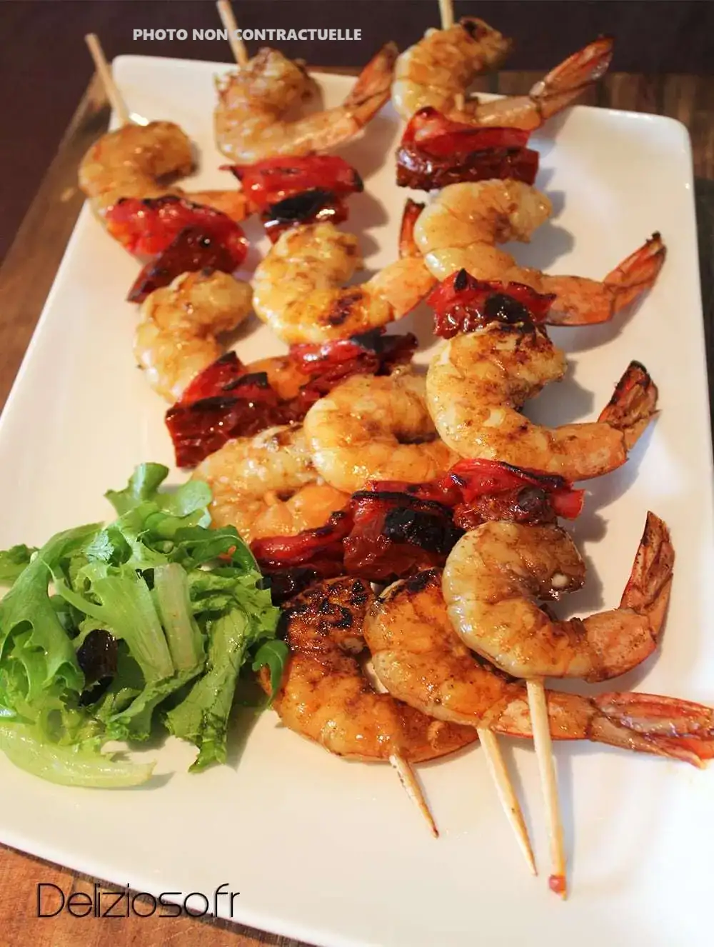 BROCHETTE DE GAMBAS / CHORIZO / ANANAS / TOMATE CERISE