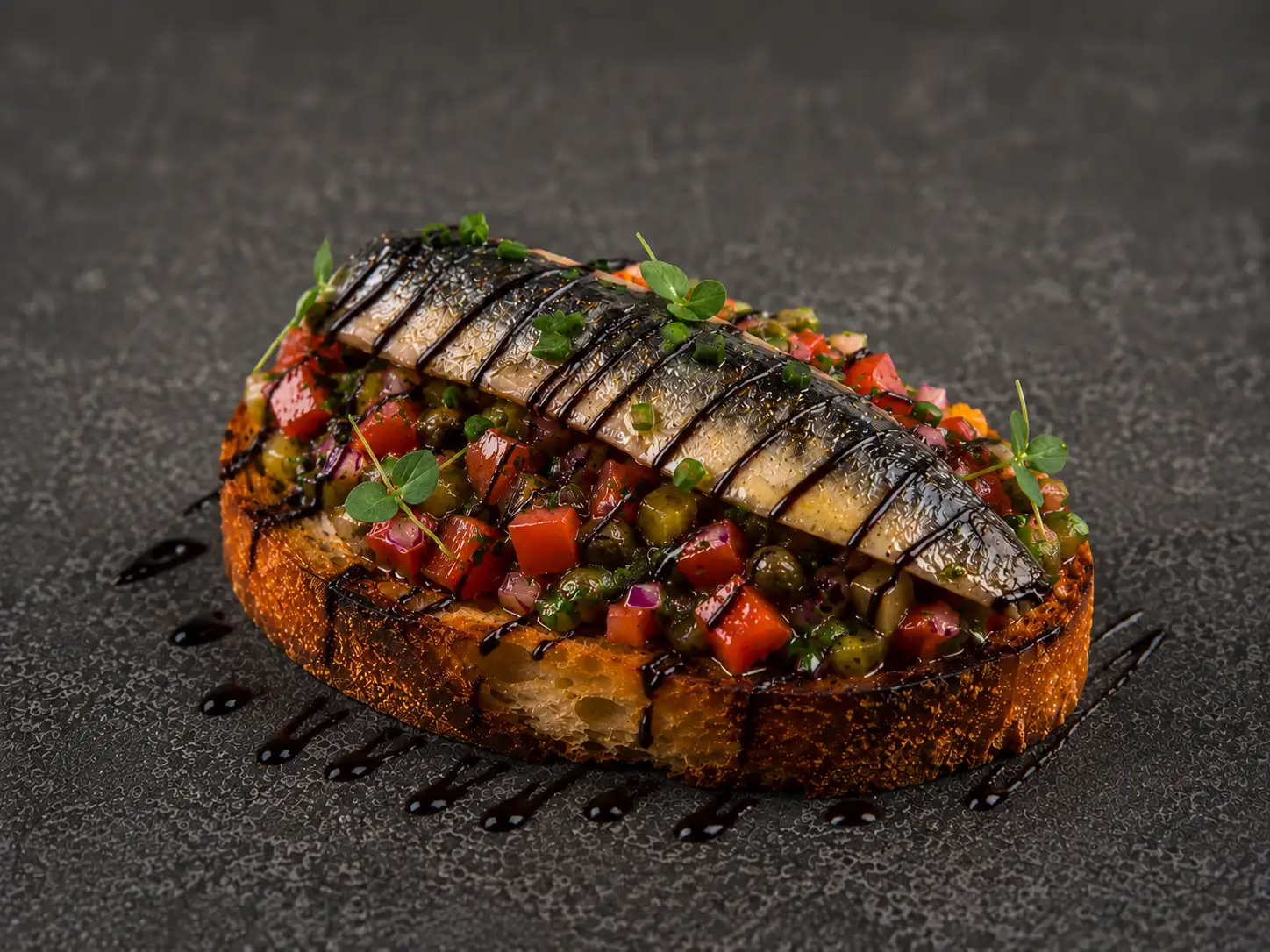 TOAST GRILLE - SARDINES (1 pièce)