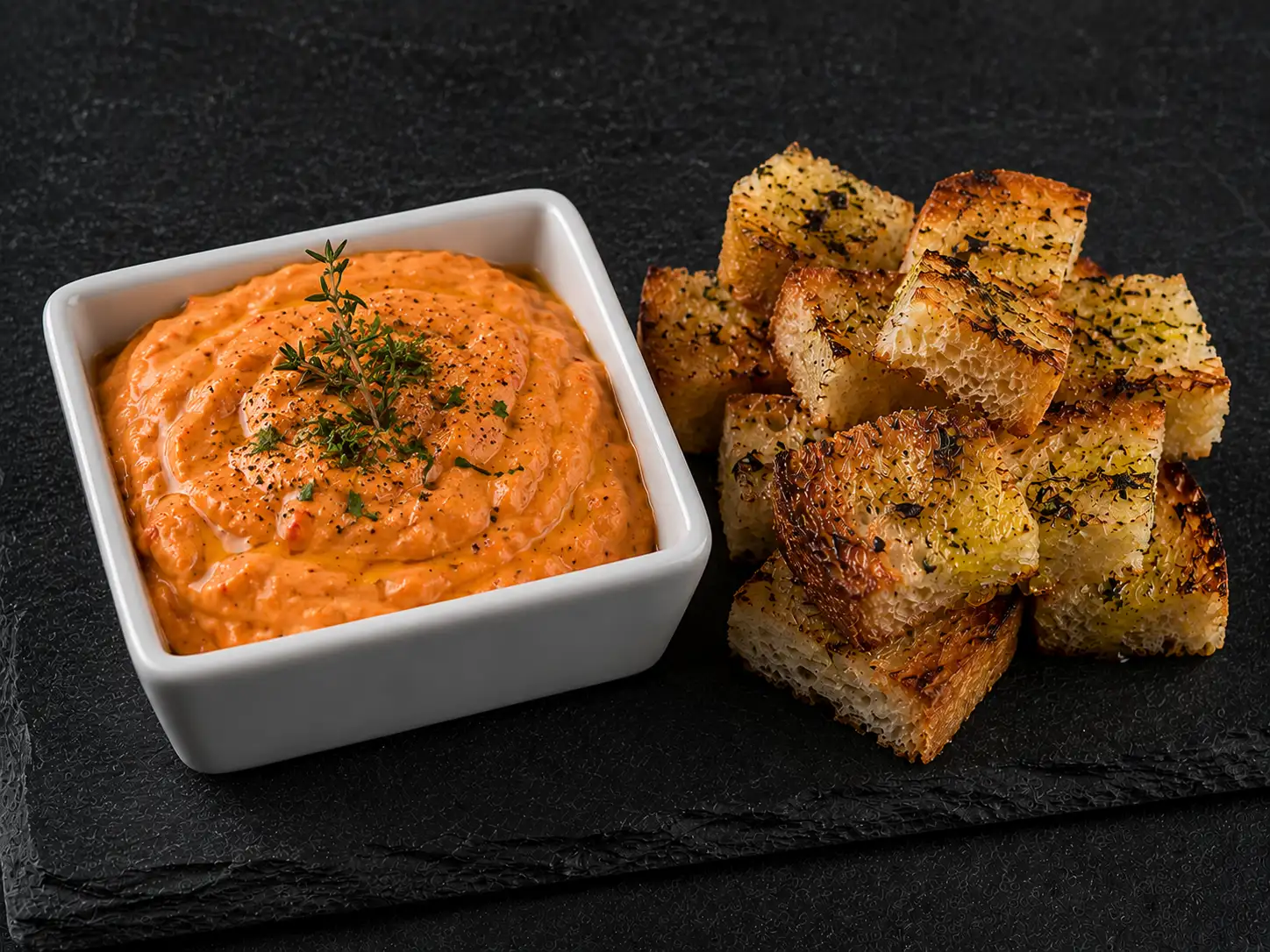 POIVRONADE ET SES CROUTONS